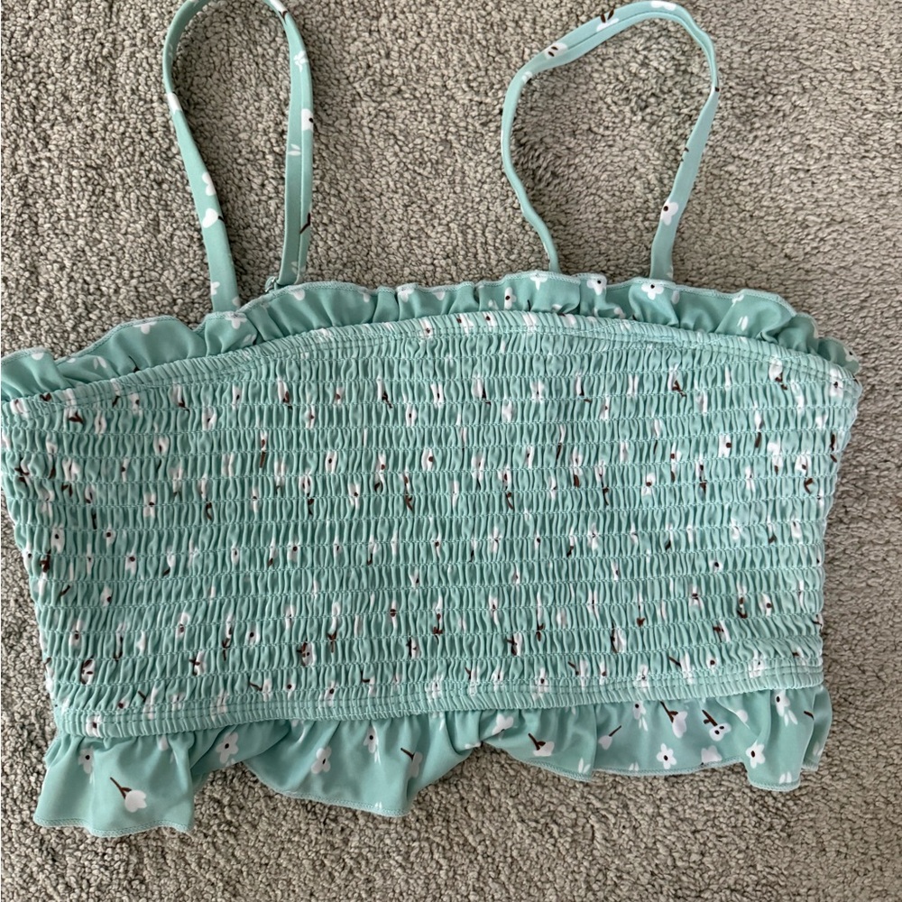 Mint Green Swim Crop Top